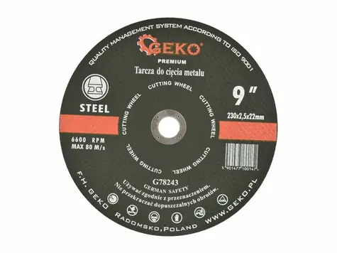 GEKO G78243 / Tarcza do cięcia metalu / 230 x 2,5 x 22,2 mm