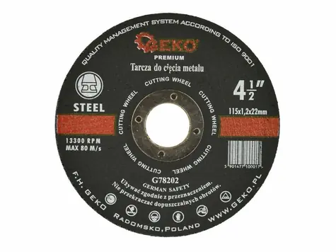 GEKO G78202 / Tarcza tnąca do metalu i stali / 115 x 1,2 x 22,2 mm