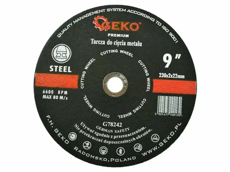 GEKO G78242 / Tarcza tnąca do metalu i stali / 230 x 2 x 22,2 mm