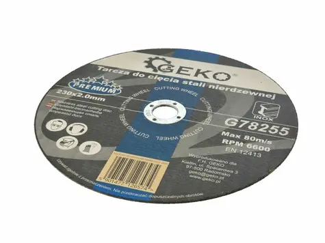 GEKO G78255 / Tarcza tnąca do stali nierdzewnej / 230 x 2 x 22,2 mm