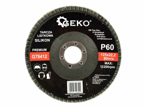 GEKO G78412 / Tarcza lamelkowa / 125 x 22,2 mm / P60