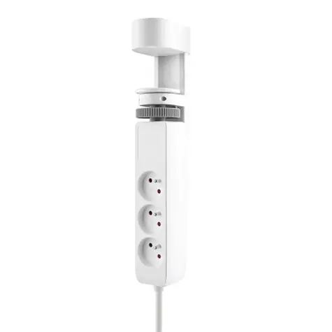 Solight 3z + gniazda przenośne USB A+C + szybka ładowarka USB 20W PD 2m biały