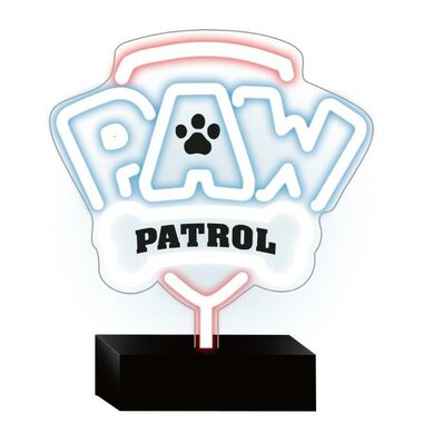Psi patrol Dekoracyjny neon LED na stojaku - Logo / zasilacz USB 1,5m / 20-30lm