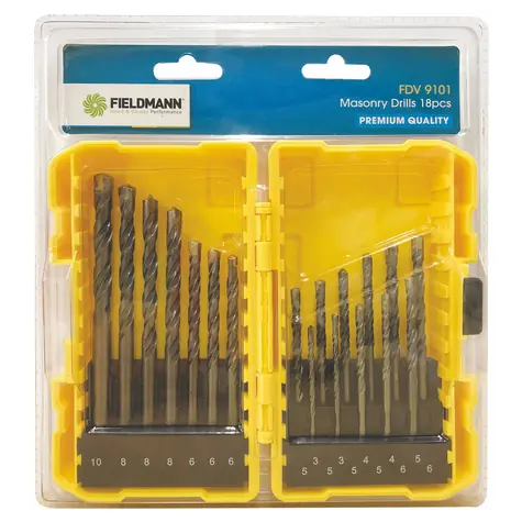 Fieldmann FDV 9101 / Zestaw wierteł murarskich 18 szt.