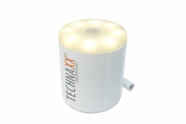 Technaxx TX-261 Mini Pompka powietrza na baterie, biała / 1300 mAh / 13,5 W / 180 l na minutę