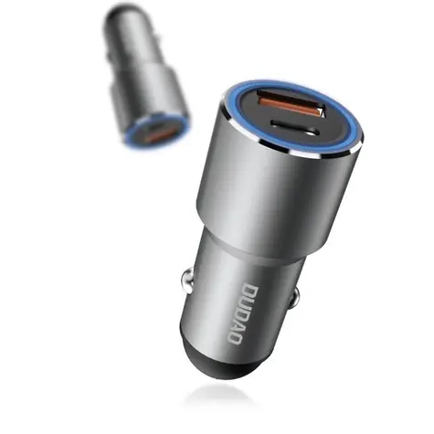 Ładowarka samochodowa Dudao R4PQ / USB-C / QC 3.0 / 22,5 W / szara