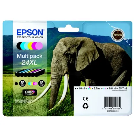 Oryginalny wkład Epson T24384510 24XL Multipack / XP-760 / XP-960 / 740 stron