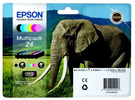 Oryginalny wkład Epson T2428 24 sztuki Multipack / XP-760 / XP-960 / 360 stron