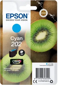 Epson 202 Claria Premium niebieski / oryginalny wkład / XP-6000 / 4,1 ml