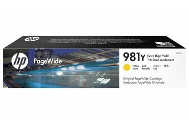 Oryginalny wkład atramentowy HP 981Y żółty / do HP PageWide Enterprise Color 556dn i 556xh / 185ml