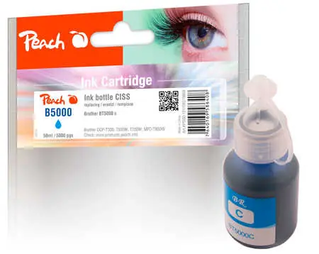 Tusz kompatybilny Peach BT5000 niebieski / DCP-T300 / DCP-T500W / DCP-T700W / 50 ml