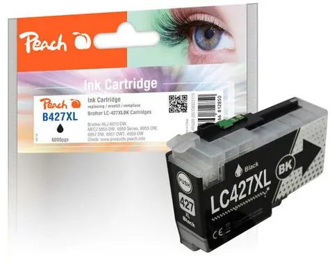 Peach LC-427XL zamiennik czarnego wkładu / do Brother HLJ 6010 DW i MFCJ 5955 DW / 6000 stron