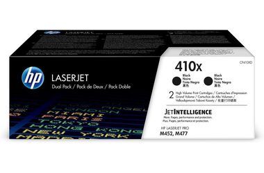 Oryginalny toner HP 410X, podwójny pakiet czarny / do drukarek HP LaserJet Pro M377 i M452 i M477 / 6500 stron