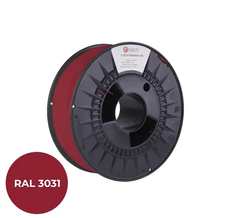 Filament PLA C-tech Premium Line oriental red | RAL3031 | 1,75 mm | 1kg
