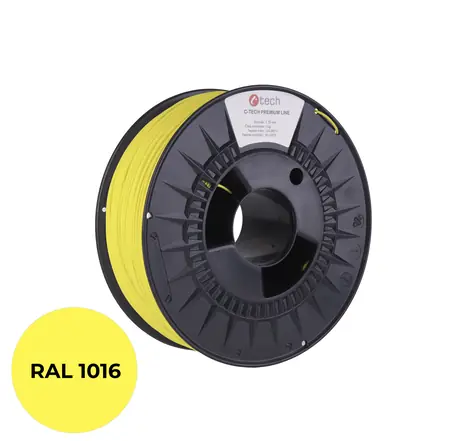 Filament PLA C-tech Premium Line siarkowożółty | RAL1016 | 1,75 mm | 1kg