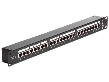 DeLock 19-calowy panel krosowy ze złączem, 24 Port kat.6