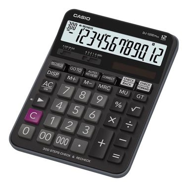Casio DJ 120 D PLUS czarny / kalkulator stacjonarny / dwanaście cyfr