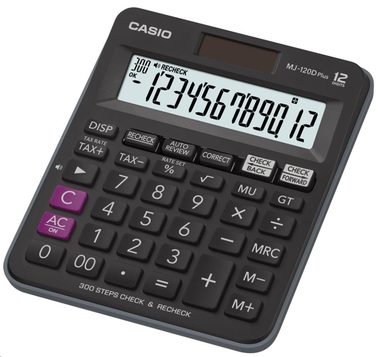 Casio MJ 120 D PLUS czarny / kalkulator stacjonarny / dwanaście cyfr