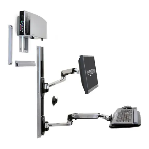 Ergotron LX System montażu ściennego / uchwyt do LCD, klawiatury i komputera 