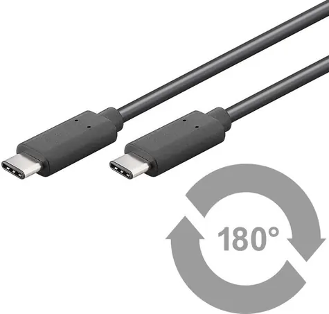 MicroConnect USB3.1 Typ C (M) - Typ C (M) 0,5 m czarny