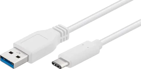 MicroConnect USB3.1 C (M) - USB3.0 A (M) 1m biały