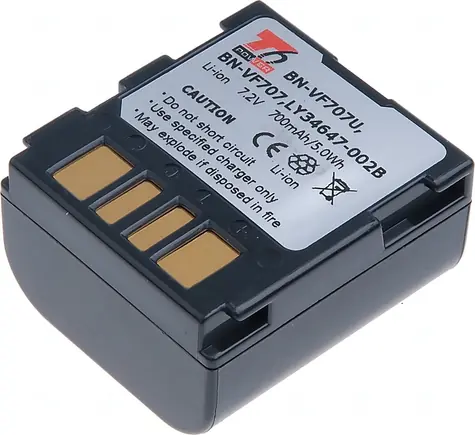 Akumulator T6 Power do JVC BN-VF707U / BN-VF707 / 700mAh / szary