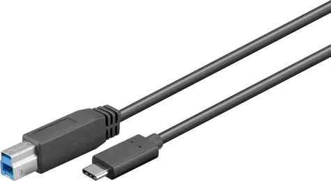 Kabel MicroConnect USB3.1 C (M) - USB3.0 B (M) 1m 5Gbit/s czarny