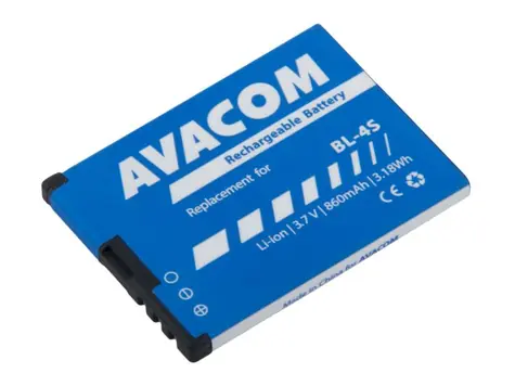 Bateria Avacom do wymiany Nokia 3600 Slide i 2680 / Li- ION / 3,7 V / 860 mAh / BL-4S