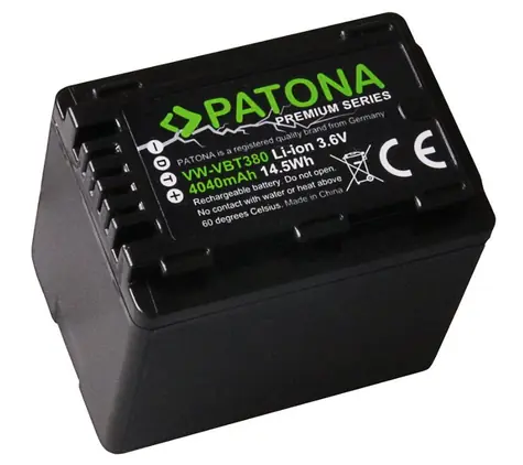 Akumulator PATONA do kamery Panasonic VW-VBT380 / 4040mAh / Li- ION / Premium