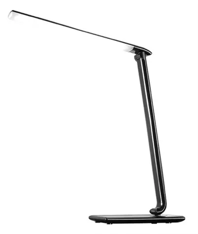 Solight WO37-B Lampa stołowa LED ściemnialna / 12W / wybór temperatury światła / USB / czarny połysk
