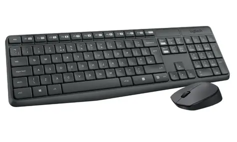 Logitech MK235 / Zestaw bezprzewodowej klawiatury i myszy / CZ / czarny
