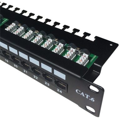 Panel krosowy DATACOM 24 szt. / CAT6 / UTP / 3x8p / LSA / 1U / najwyższej klasy