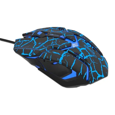 E-BLUE Mysz Auroza Gaming (MMEBE39UGB0R) czarna / do gier / optyczna / 4000DPI / 6tl. / 1 koło / przewodowy (USB)