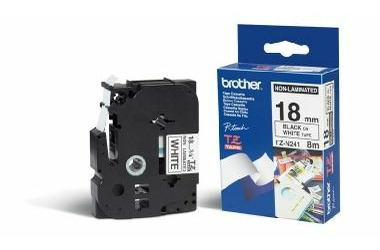 Brother - TZ-N241 biały/czarny (18mm, nielaminowany)