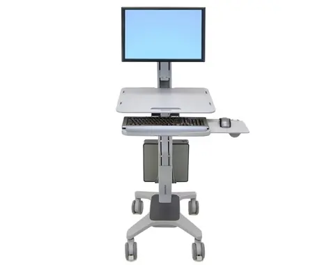 Ergotron WorkFit™ C-Mod / stanowisko pracy z pojedynczym wyświetlaczem do pracy na siedząco i stojąco