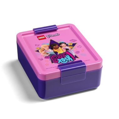 LEGO® Friends Girls Rock zestaw przekąsek fioletowy / butelka i pudełko