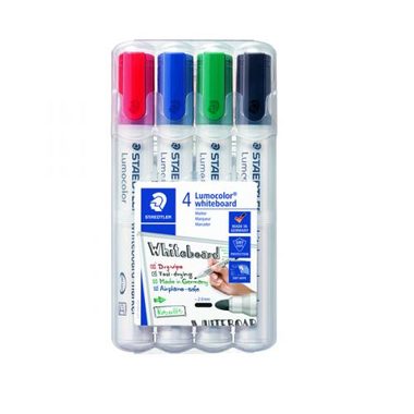 Staedtler Lumocolor 351 / markery tablicowe / 2 mm / zestaw 4 kolorów