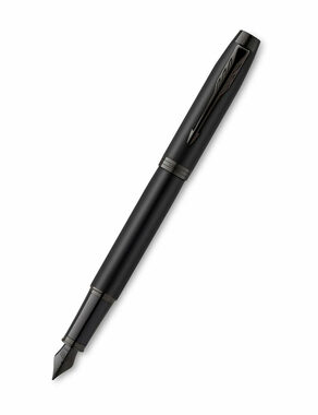 PARKER IM Core Achromatic Black Stalówka BT M / pióro wieczne / kolor wkładu: niebieski