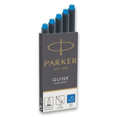 Wkłady atramentowe PARKER Royal Quink niebieskie 5 szt. - zmywalne / ZMYWALNE / do piór wiecznych PARKER