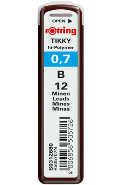 Ołówki Rotring 0,7mm - B 12 szt. / Kredki mikroołówkowe