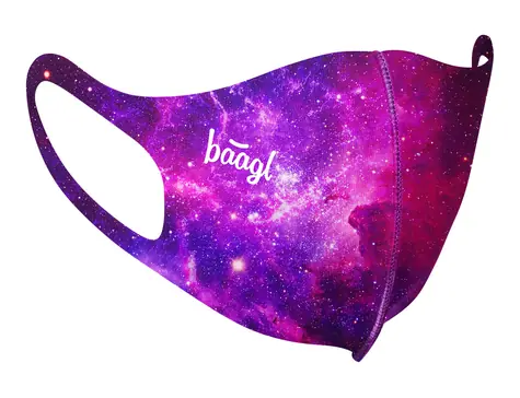 BAAGL Antybakteryjna maska dla dzieci Galaxy / 17,5x12,5 cm / jony srebra