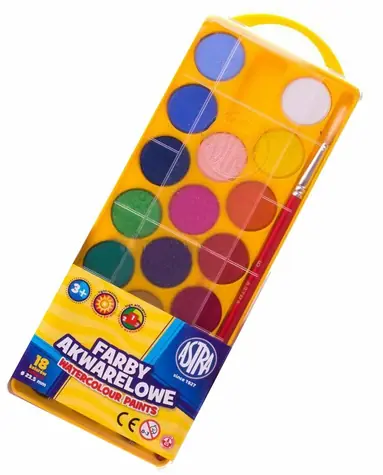 ASTRA Farby wodne 18 szt. O23,5mm