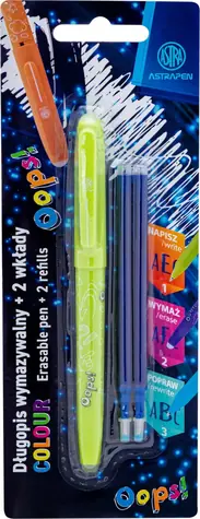 ASTRA Ups! Długopis gumowy 0,6 mm + 2 wkłady (mix)