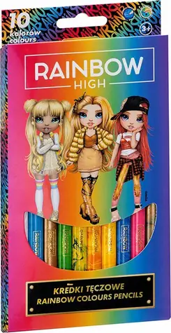 Kredki ASTRA Rainbow High JUMBO 10 szt