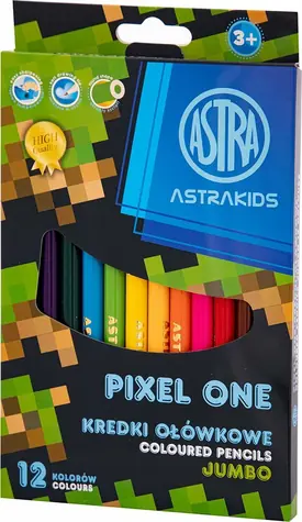 Kredki ASTRA Pixel One 12 szt. Jumbo