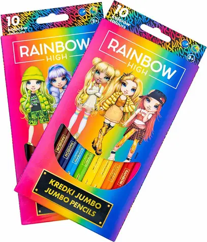 Kredki ASTRA Rainbow High JUMBO 10 szt