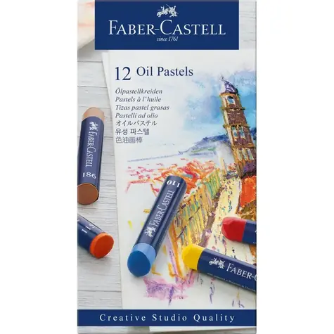Pastele olejne Faber-Castell - kartonik 12 szt.