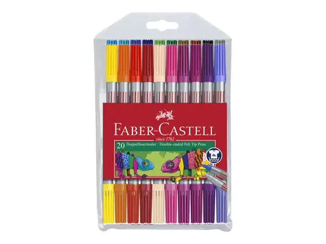 Faber-Castell Markery dwustronne - 20 szt.