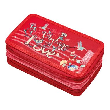 Herlitz Piórnik szkolny trzypoziomowy Love 19 x 11,5 x 7 cm