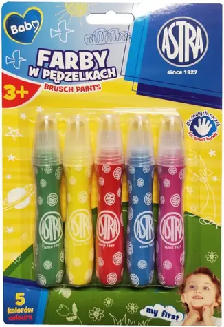 Farby ASTRA w pędzlach 5 szt.